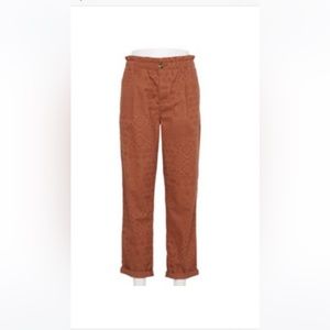 NWT Sonoma rust print Baggy Capri Cargo Pants, medium